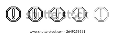 alert warning spam octagon icon Flat design on isolated background