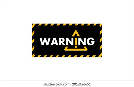 Alert  Warning tape  sign with Triangle icon logo design vector illustration symbol
