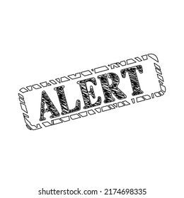 alert word icon, vector illustration