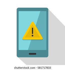 Alert working mobile phone icon. Flat illustration of alert working mobile phone vector icon for web