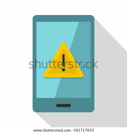 Alert working mobile phone icon. Flat illustration of alert working mobile phone vector icon for web