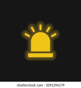 Alert yellow glowing neon icon