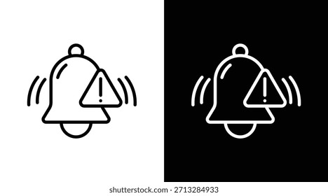 Versión de alerta de dos tonos en fondo blanco y negro