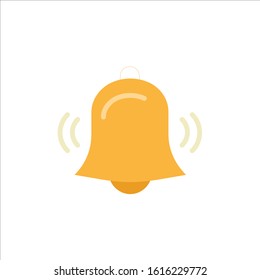 Alerts, bell vector icon. On white background.