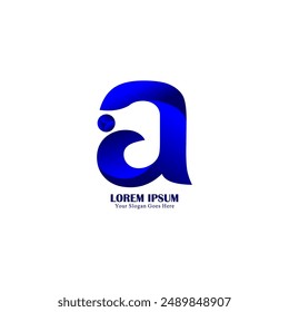 a-letter logo design with luxurious and modern style