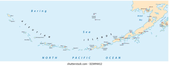 Aleutian Islands Map