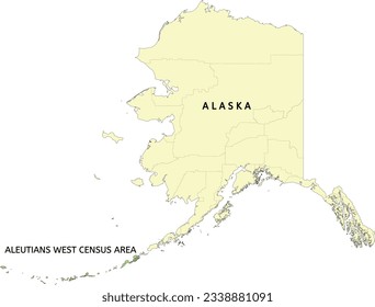 Aleutians West Census Lage auf Alaska-Zustandskarte