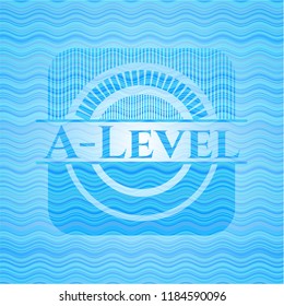 A-Level water wave style emblem.