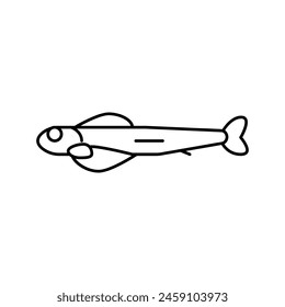 alevins salmon line icon vector. alevins salmon sign. isolated contour symbol black illustration