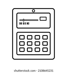 Alexa, Assistant, Echo, Show Outline Icon. Line Art Vector.