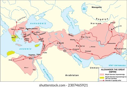 Alexander the Great empire map