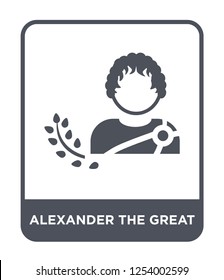 alexander the great icon vector on white background, alexander the great trendy filled icons from Greece collection, alexander the great simple element illustration