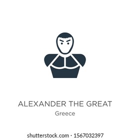 Alexander the great icon vector. Trendy flat alexander the great icon from greece collection isolated on white background. Vector illustration can be used for web and mobile graphic design, logo, 