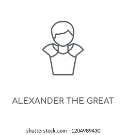 Alexander the great linear icon. Alexander the great concept stroke symbol design. Thin graphic elements vector illustration, outline pattern on a white background, eps 10.