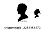 Alexander the Great silhouette high quality vector