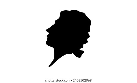 Alexander Pope, black isolated silhouette