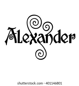 Alexander Stock Vector Illustration Typographic Print Stock Vector ...