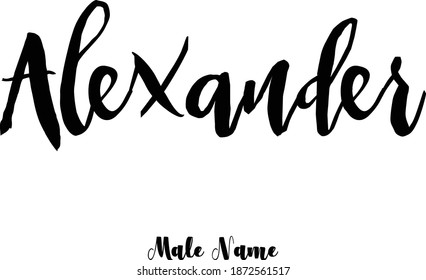 Nombre Alexander-Malé negrita Caligrafía cursiva Tipo de texto 