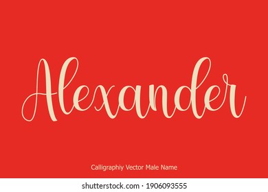 Alexander-Male Nombre tipografía cursiva Texto 