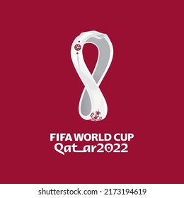 Alexandria, Egypt, June 29, 2022, FIFA World Cup logo 2022, which will be held in Qatar 