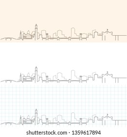 Alexandria Hand Drawn Skyline