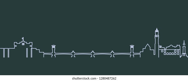 Alexandria Single Line Skyline