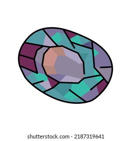 Alexandrite color line icon. Precious stones. Pictogram for web page, mobile app, promo.