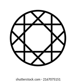 Alexandrite Icon. Line Art Style Design Isolated On White Background