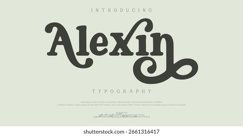 Alexin Minimal modern alphabet fonts. Typography minimalist neon urban digital fashion future creative logo font.