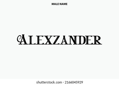 Alexzander Name of Male Bold Typescript Text