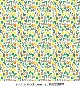 Alfabet All Over Print And Texture print