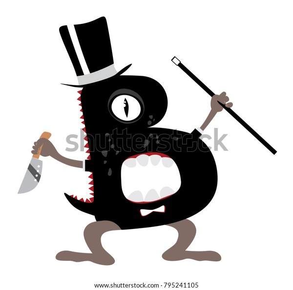 Alfabet Monster Letter B Stock Vector (Royalty Free) 795241105