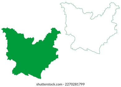 Alfredo Chaves municipality (Espírito Santo state, Municipalities of Brazil, Federative Republic of Brazil) map vector illustration, scribble sketch Alfredo Chaves map