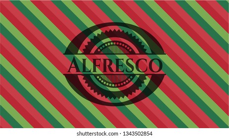 Alfresco christmas badge background.