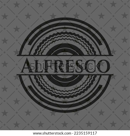Alfresco dark emblem. Retro. Vector Illustration. Detailed. 