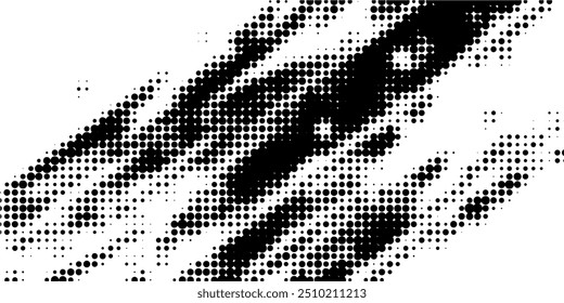 alftone noisy gradient paint brush stroke. Dotted blob. Abstract grunge element