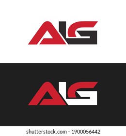 Vector de diseño del logotipo de la letra ALG.
