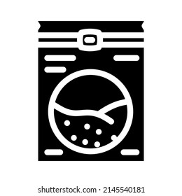 algae bag glyph icon vector. algae bag sign. isolated contour symbol black illustration