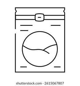 algae bag line icon vector. algae bag sign. isolated contour symbol black illustration