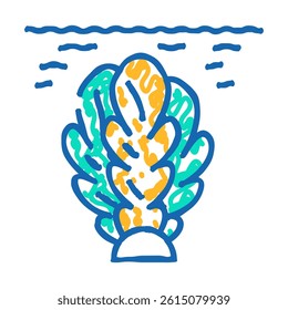 algae biogas doodle icon sketch vector. algae biogas sign. isolated symbol illustration