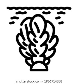 algae biogas line icon vector. algae biogas sign. isolated contour symbol black illustration