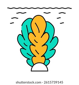algae biogas line icon vector. algae biogas sign. isolated symbol illustration