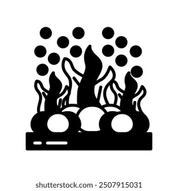 Algae Blooms Glyph Icon, Vector illustration