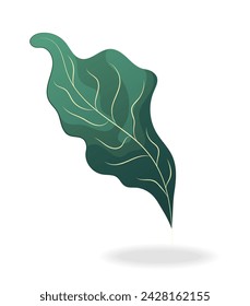 Algae of colorful set. With its imaginative cartoon design, this illustration transforms green seaweed into a delightful and eye-catching feature against a white background. Vector illustration.