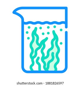 algae cultivation for bio fuel line icon vector. algae cultivation for bio fuel color sign. isolated symbol illustration