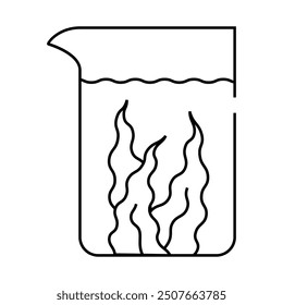 algae cultivation for bio fuel line icon vector. algae cultivation for bio fuel sign. isolated contour symbol black illustration