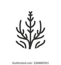 Algae Icon on White Background - Simple Vector Illustration