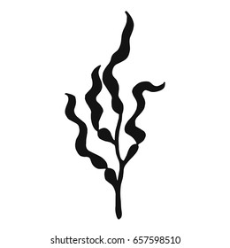 Algae illustration. Silhouette