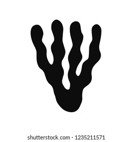 algae kelp silhouette vector. underwater weed