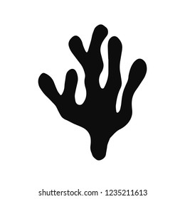 algae kelp silhouette vector. underwater weed
